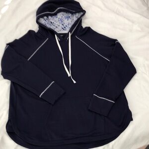 Simply Vera/Vera Wang casual navy blue hoodies with white accented stitching.